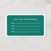 Modern, trendy, salon afspraak kaart afsprakenkaartje (Achterkant)