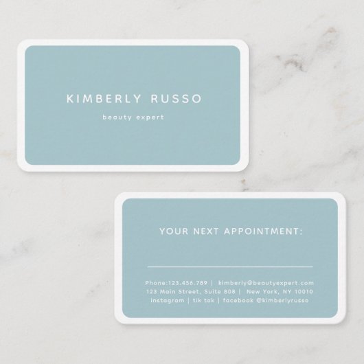 Modern, Trendy, Salon Afsprakenkaartje (Voorkant / Achterkant)