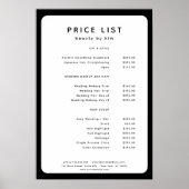 Modern, trendy, salon prijslijst Poster (Voorkant)