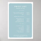 Modern, trendy, salon prijslijst Poster (Voorkant)