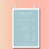 Modern, trendy, salon prijslijst Poster