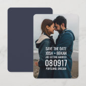 Modern Trendy Save the Date Briefkaart (Voorkant / Achterkant)