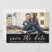 Modern Trendy Save the Date Verloving Photo Kaart (Voorkant)