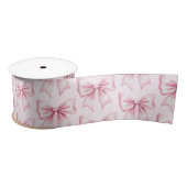 Modern trendy Schattige Coquette Roze strikpatroon Satijnen Lint (Spoel)