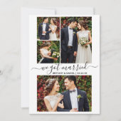 Modern Trendy Script 4 Foto we zijn getrouwd Aankondiging (Voorkant)