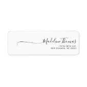 Modern Trendy Script Calligraphy Black Etiket (Voorkant)