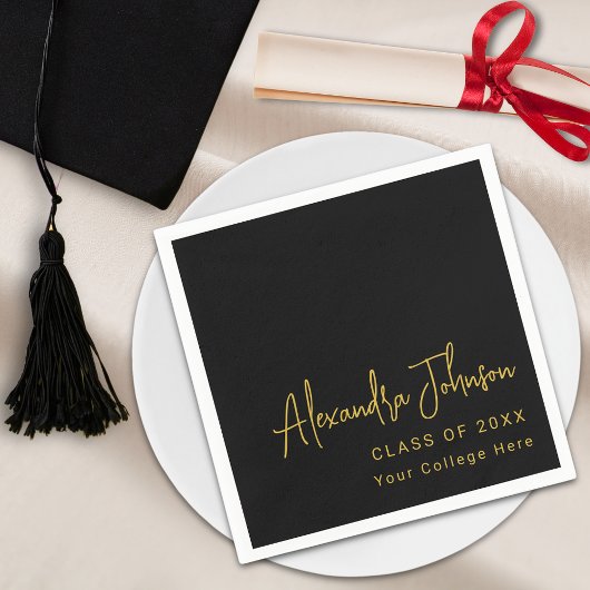 Modern Trendy Script Graduation Party Servet