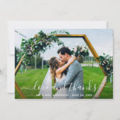 Modern Trendy Script Love and Bedankt Wedding (Voorkant)