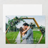 Modern Trendy Script Love and Bedankt Wedding (Voorkant / Achterkant)