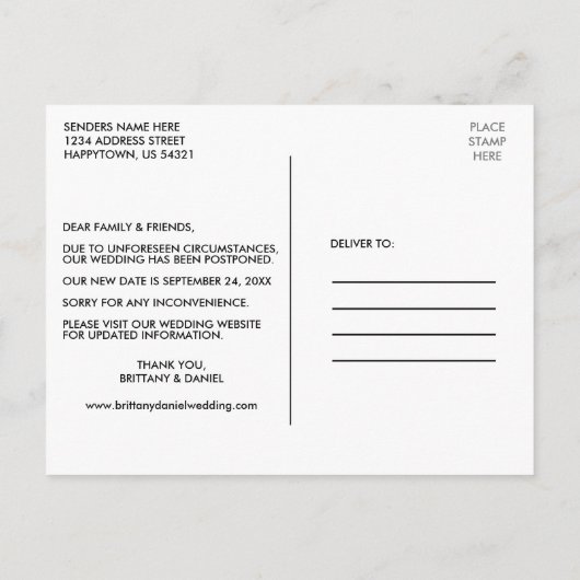 Modern Trendy Script Same Love New Plans Foto Briefkaart (Achterkant)