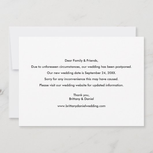 Modern Trendy Script Same Love Nieuwe Datum Fotoka Save The Date (Achterkant)