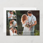 Modern Trendy Script We hebben 4 foto verwijderd Briefkaart (Voorkant / Achterkant)