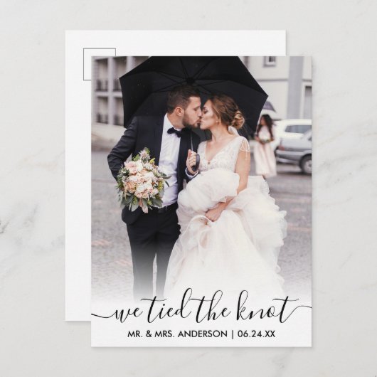 Modern Trendy Script we hebben de 'Knot' bedekking Briefkaart (Voorkant / Achterkant)