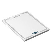 Modern Trendy Shark gepersonaliseerd Notitieblok (Schuin)