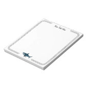 Modern Trendy Shark gepersonaliseerd Notitieblok (Linkerzijde)