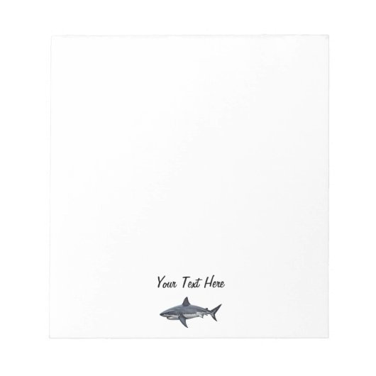 Modern Trendy Shark gepersonaliseerd Notitieblok (Voorkant)