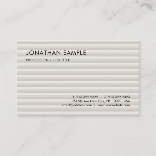 Modern Trendy Simple Professional-Sjabloon met sti Visitekaartje (Voorkant)