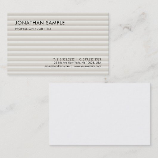 Modern Trendy Simple Professional-Sjabloon met sti Visitekaartje (Voorkant / Achterkant)