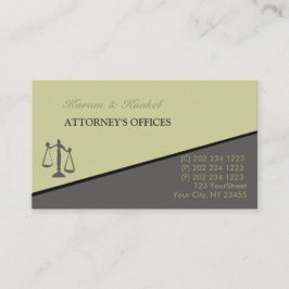 Modern Trendy Slanted Stripe Attorney Advocaten Visitekaartje
