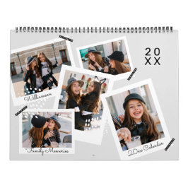 Modern Trendy Snapshot Photo Scrapbooking Collage Kalender