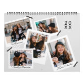 Modern Trendy Snapshot Photo Scrapbooking Collage Kalender (Hoes)