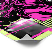 Modern trendy stijlvol Anime meisje Poster (Hoek)