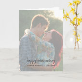 Modern trendy stijlvol script foto Jubileum Kaart (Gele Bloem)