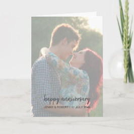 Modern trendy stijlvol script foto Jubileum Kaart