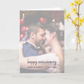 Modern trendy stijlvol script foto Jubileum Kaart (Gele Bloem)
