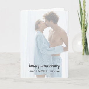 Modern trendy stijlvol script foto Jubileum Kaart