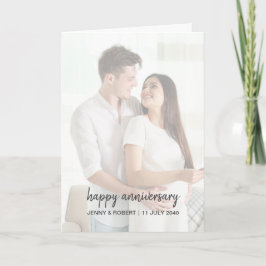 Modern trendy stijlvol script foto Jubileum Kaart