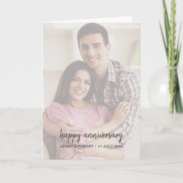 Modern trendy stijlvol script foto Jubileum Kaart