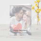 Modern trendy stijlvol script foto Jubileum Kaart (Gele Bloem)