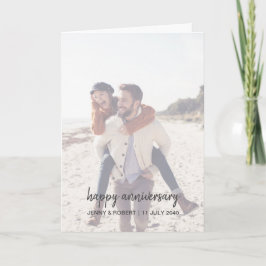 Modern trendy stijlvol script foto Jubileum Kaart