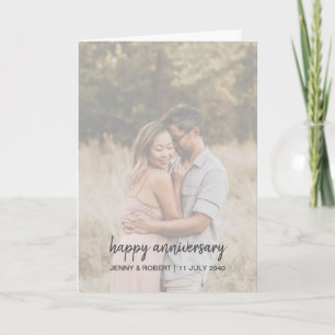 Modern trendy stijlvol script foto Jubileum Kaart