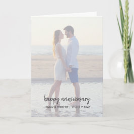 Modern trendy stijlvol script foto Jubileum Kaart