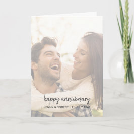 Modern trendy stijlvol script foto Jubileum Kaart