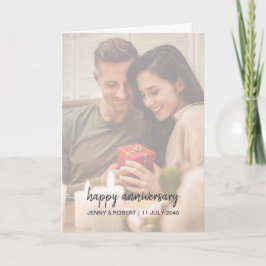Modern trendy stijlvol script foto Jubileum Kaart