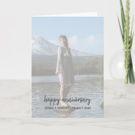 Modern trendy stijlvol script foto Jubileum Kaart