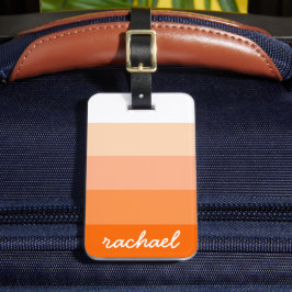Modern Trendy Stripes Personalized Bagagelabel