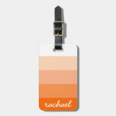 Modern Trendy Stripes Personalized Bagagelabel (Voorkant verticaal)