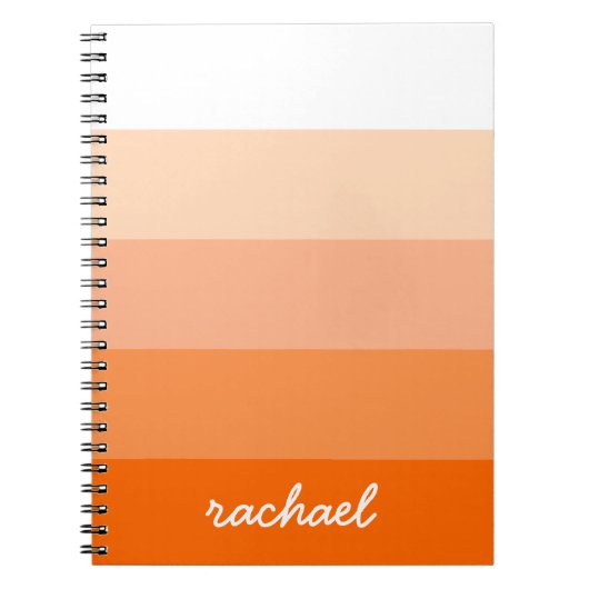Modern Trendy Stripes Personalized Notitieboek (Voorkant)