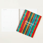 Modern Trendy Stripes Personalized Planner (Display)