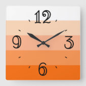 Modern Trendy Stripes Vierkante Klok (Voorkant)