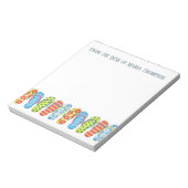 Modern Trendy Stylish Beach Summer Teenslippers Notitieblok (Linkerzijde)