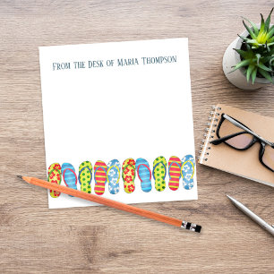 Modern Trendy Stylish Beach Summer Teenslippers Notitieblok