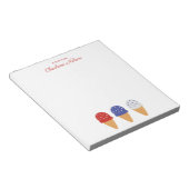 Modern Trendy Stylish Cute Ice Cream Girly Notitieblok (Schuin)