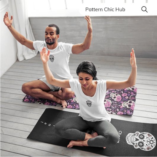 Modern Trendy Sugar Skull Holiday Gift 2-zijdig Yogamat