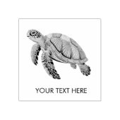 Modern Trendy Summer Sea Turtle Ocean Nautical     Rubberstempel (Afrduk)