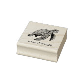 Modern Trendy Summer Sea Turtle Ocean Nautical Rubberstempel (Stempel)